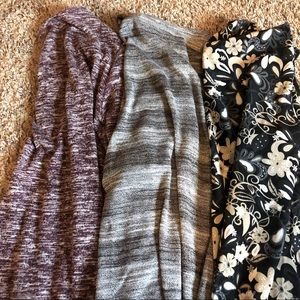 Bundle of Three Long Cardigans/Cover Ups